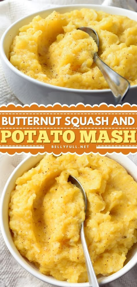 Thanksgiving Sides Easy, Butternut Mash, Butter Squash, Potato Squash, Easy Thanksgiving Sides, Mashed Butternut Squash, Side Dish For Thanksgiving, Mash Potato, Gold Potatoes