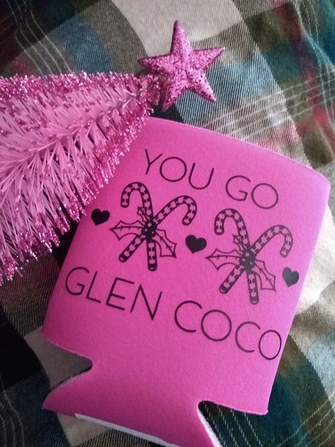 Pink Christmas tree and koozie Christmas Koozie, Glen Coco, Disney Christmas, Crafty Things, Rum, Coco, Coin Purse, Etsy Seller, Cricut