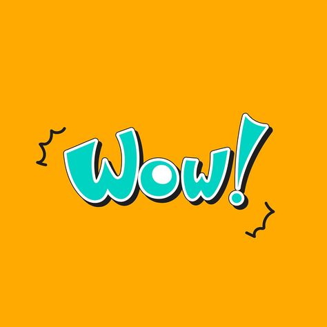 Doodle mint green Wow word on an orange background vector | premium image by rawpixel.com / wan Mint Logo, Wow Words, Exclamation Mark, School Inspiration, Orange Background, Too Cool For School, Vimeo Logo, Green And Orange, Typography Design