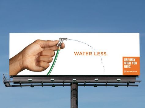 Denver Water campaign 2010. Waste is out. Agency: Sukle ... Water Campaign, Tradeshow Banner, Social Campaign, World Water Day, Water Day, Teaching Ela, Campaign Posters, Social Cause, Motion Graphics Design