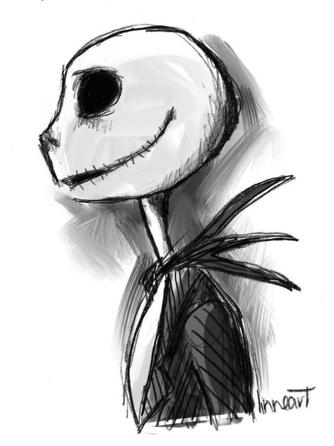 Jack Skellington Drawing, Nightmare Before Christmas Drawings, 심플한 그림, Scary Drawings, Skeleton Drawings, Jack Skeleton, Tim Burton Art, Creepy Drawings, Dark Art Drawings