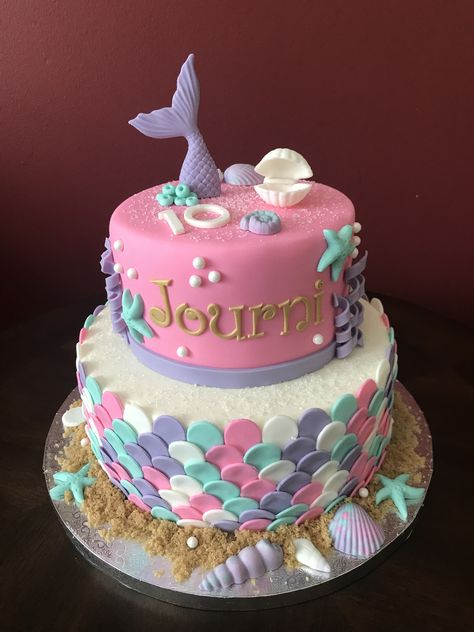 Rainbow Mermaid Cake, Mermaid Cakes For Girls Birthday, Simple Mermaid Birthday Cake, Pink Mermaid Cake, Barbie Mermaid Cake, Mermaid Barbie Cake, Mermaid Wedding Cake, Mermaid Birthday Party Cake, Mermaid Birthday Cake