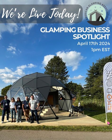 Join us for the Glamping Business Spotlight member call hosted by the American Glamping Association! 🌿 Our founder and CEO, Sinan Halic, will be telling you all about Ekodomes and answering your questions. 📅 April 17th, 2024 ⏰ 11am MST 📍Online (contact @glampingassociation for the link) Don't miss this fantastic opportunity to meet AGA's network! See you there! 🚀 #Ekodome #Glamping #BusinessSpotlight #NetworkingOpportunity #AGA #Inspiration Glamping Business, Glamping, Join Us, See You, Quick Saves, Instagram