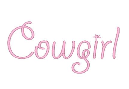 Fonts :: Embroidery Fonts :: Cowgirl Font, 1" upper case, one size only. I bought all Boutique Fonts for $50 total, 779 designs and fonts. Coquette Fonts Canva, Cowgirl Font, Girly Canva Fonts, Western Script Font, Boutique Fonts, Free Bx Fonts Embroidery, Embroidery Boutique, Embroidery Library, Embroidery Fonts