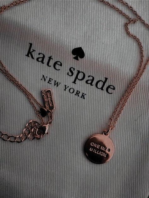 Spade Necklace, Necklace Aesthetic, Kate Spade Necklace, Insta Ideas, New Theme, High Life, Luxury Life, Gossip Girl, Cute Jewelry