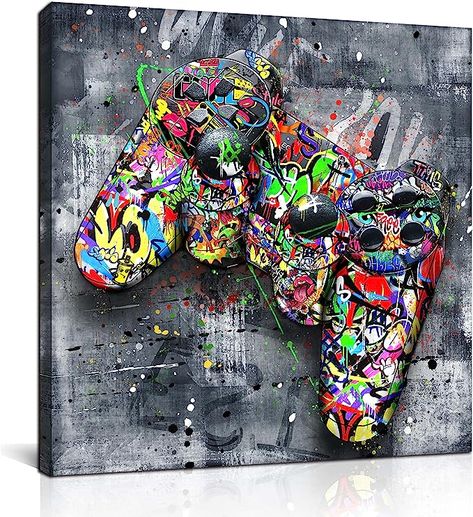 Painting Pop Art, Banksy Wall Art, Abstract Wall Painting, Graffiti Canvas, Dog Wall Decor, Large Abstract Wall Art, Banksy Canvas, Street Graffiti, Graffiti Wall Art