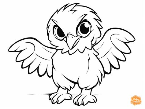 illustration of Smiling eagle coloring page Eagle Coloring Pages, Birds Coloring Pages, Eagle Drawing, Bird Coloring Pages, Inspo Art, Color Tattoo, Free Kids, Coloring Pages For Kids, Coloring Page