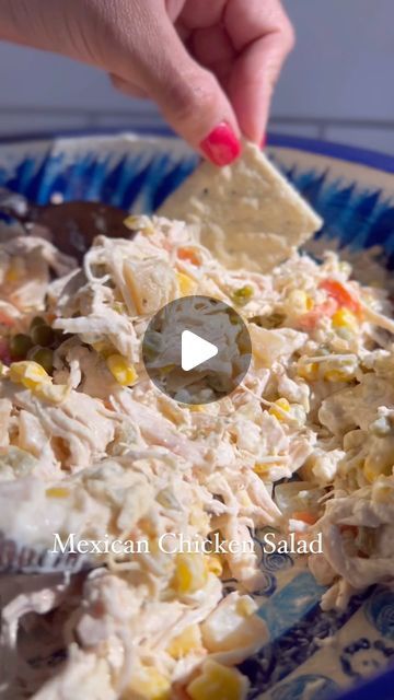 Sarah McCune on Instagram: "🇲🇽Recipe here 🇲🇽Mexican Chicken Salad 

Easy chicken salad recipe for a cold lunch! 
You can use rotisserie chicken for this quick dinner recipe, the whole familia will love it!
Mexican chicken salad is tangy, filling and refreshing! 
You can use cooked or fresh veggies, frozen medley or canned! This is an EASY recipe and perfect for your last summer bbq. 

I used: 

2 chicken breast (shredded)
1 Diced carrot (cooked)
2 Diced potatoes (cooked)
1/4 c. Peas 
1/4 c. Corn 
1 Pickled jalapeños can, use as much as you like 
(pickled juice and chopped jalapeño pieces) 
1/2 c Mayo 
Little mustard 
S & P" Chicken Salad Recipe Mexican, Chicken Salad Recipe Mexican Style, Canned Chicken Salad Recipe Easy Simple, Chicken Can Recipes, Cheap Mexican Meals, Chicken Breast Recipes Mexican, Mexican Chicken Salad Recipe, Canned Chicken Salad Recipe, Canned Chicken Recipes