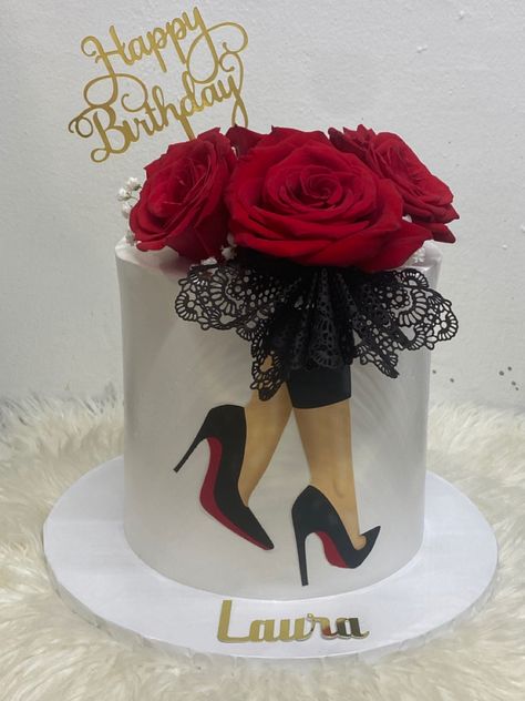 63rd Birthday Cake For Women, Tort Happy Birthday, Louboutin Cake, Crazy Birthday Cakes, 28th Birthday Ideas, Baking Quotes, Cake For Husband, Beautiful Cake Designs, Simple Cake Designs