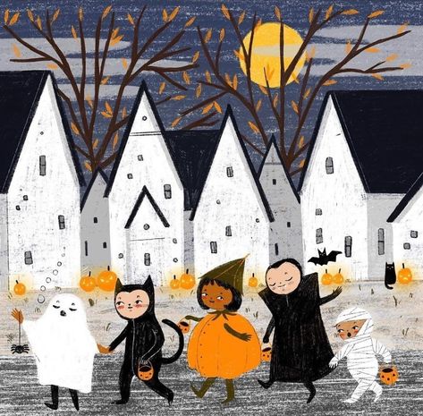 Trick or Treat Top Illustration, Etsy Inspiration, Autumn Illustration, Illustration Agency, Halloween Illustration, Halloween Images, Trick Or Treating, Halloween Inspiration, Childrens Illustrations