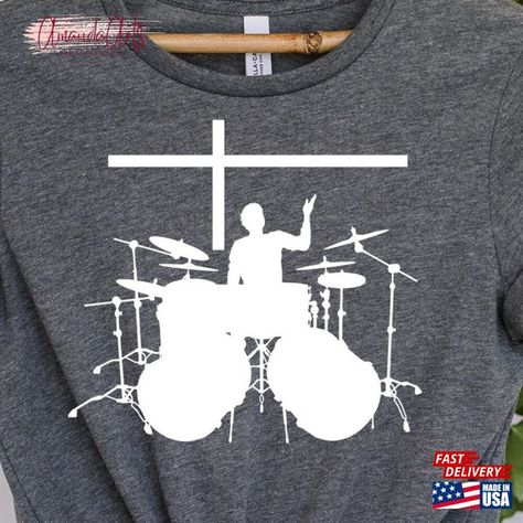 Christian Drummer Drum Sticks Cross Religious Band Gift Shirt Unisex T-Shirt Check more at https://amandaarts.com/product/christian-drummer-drum-sticks-cross-religious-band-gift-shirt-unisex-t-shirt/ Cross Shirt, Drum Sticks, Cross Shirts, Drummers, Hoodie Sweatshirt, Drums, Unisex T Shirt, Band, T Shirt