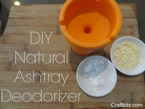 This project shows you how to make a natural Ashtray Deodorizer. How to get rid of Ashtray Cigarette smell or tobacco smell Diaper Pail Deodorizer, Party Ideas For Adults, Outdoor Ashtray, Soap Making Recipes, Camping Parties, Homemade Cleaning Products, Makeup Tricks, Camping Party, How To Clean Furniture