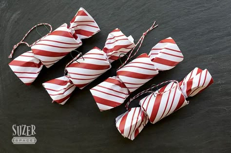 Peppermint Christmas Decorations, Paper Reindeer, Peppermint Candy Ornaments, Peppermint Ornament, Cane Decorations, Candy Cane Crafts, Candy Cane Decorations, Candy Christmas Tree, Reindeer Ornament