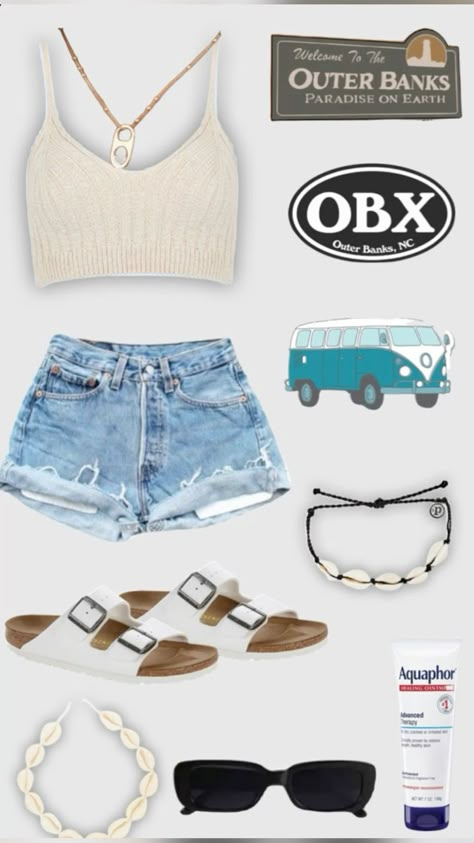 #obx #kook #pouge Pogue Vs Kook Outfits, Summer Outfits Obx Style, Outerbanks Outfits Aesthetic, Pogues Outfits, Obx Outfits Aesthetic, Obx Outfit Ideas, Outerbanks Aesthetic Outfits, Pouge Life Outfit, Obx Inspired Outfit