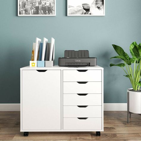 Combo Dresser, Lateral Filing Cabinet, 5 Drawer Storage, Printer Stands, Printer Stand, Studio Kitchen, Wayfair Furniture, Inbox Zero, Wood Drawers