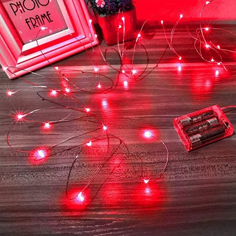 Amazon.com: Ariceleo Led Fairy Lights Battery Operated, 1 Pack Mini Battery Powered Copper Wire Starry Fairy Lights for Bedroom, Christmas, Parties, Wedding, Centerpiece, Decoration (5m/16ft Red) : Home & Kitchen Fairy Lights For Bedroom, Battery Operated String Lights, Starry Lights, Fairy Lights Bedroom, Lights For Bedroom, Bedroom Christmas, Indoor String Lights, Led Fairy Lights, Battery Operated Lights