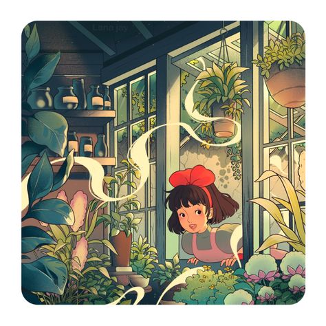 Lanajay Art, Kikis Delivery Service, Studio Ghibli Fanart, Kiki Delivery, Kiki's Delivery Service, Studio Ghibli Movies, Studio Ghibli Art, Art Folder, Ghibli Art