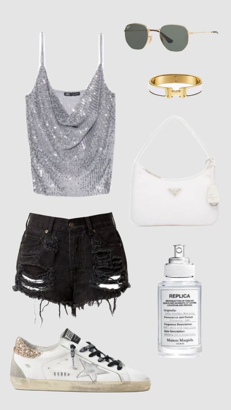 fun party fit! #outfitinspo #preppy #outfit #preppyinspo #goldengoose #zara #fitinspo Fun Concert Outfits, Coldplay Concert Outfit, Night Ootd, Coldplay Concert, Festival Ideas, Taylor Swift Tour Outfits, Party Fits, Stockholm Style, Concert Outfits