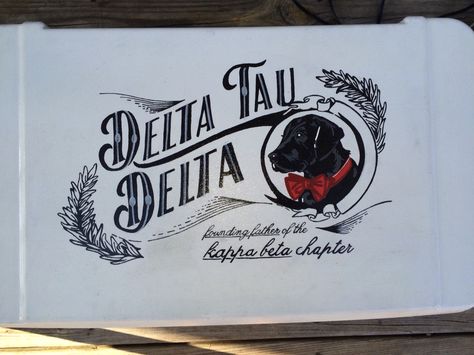 Delta Tau Delta ΔΤΔ Southern Proper cooler Delta Tau Delta Cooler, Delta Tau Delta, Fraternity Coolers, Frat Coolers, Southern Proper, Fraternity, Coolers, Sorority, Novelty Sign