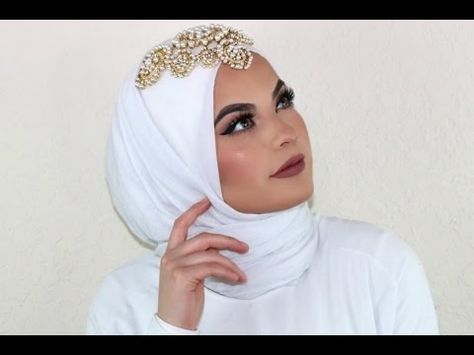 Wedding Hijab Tutorials For Brides - Zahrah Rose Bride With Hijab, Wedding Hijab Styles, Bridal Hijab Styles, Bride Hijab, How To Wear Hijab, Turban Tutorial, Estilo Hijab, Bridal Hijab, Turban Hijab