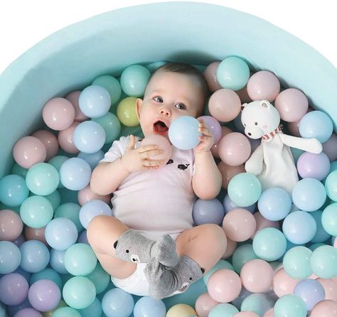 Amazon.com: TRENDBOX Ball Pit Balls 100 - Macaron Colors Balls for Ball Pit Non-Toxic Free BPA Soft Plastic Balls for Ball Pit Play Tent Baby Playhouse Pool Birthday Party Decoration (A-5 Macaron Colors) : Toys & Games Plastic Ocean, Kids Ball Pit, Ball Pit Balls, Kids Play Toys, Baby Playpen, Pool Birthday, Baby Ball, Funny Presents, Water Pool