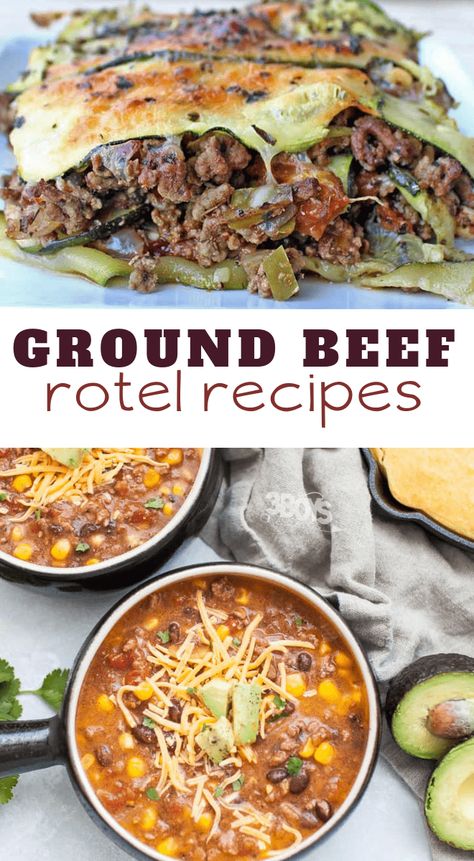 Rotel And Ground Beef Recipes, Beef And Rotel Recipes, Dinner Recipes With Rotel, Rotel With Ground Beef, Hamburger And Rotel Recipes, Chili Recipe Rotel, Ground Beef And Rotel Recipes, Rotel Tomatoes Recipes Dinners, Rotel Tacos Ground Beef