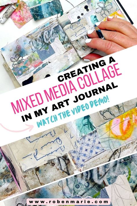 Dive into the world of mixed media collage and explore unique art journaling ideas. This tutorial demonstrates how to combine materials like charcoal pencils, watercolor pencils, and Stabilo-All pencils to create beautiful and expressive collages in your art journal. Perfect for those looking to enhance their creative process and find new ways to document their artistic journey. Sketchbook Collage Ideas, Magazine Collage Art Mixed Media, Visual Art Journal, Art Journaling Ideas, Journal Tutorials, Mixed Media Collage Art, Media Collage Art, Mixed Media Art Techniques, Mixed Media Art Tutorials