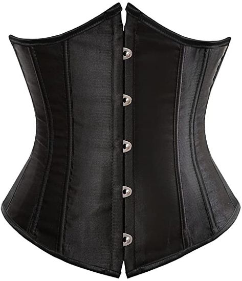 Grebrafan Women's Lace up Boned Brocade Waist Training Underbust Corsets Plus Size (UK(6-8) S, Black): Amazon.co.uk: Clothing Corset Underbust, Fashion Corset, Cincher Corset, Victorian Corset, Dancer Dress, Black Corset Top, Steel Boned Corsets, Plus Size Corset, Pink Corset