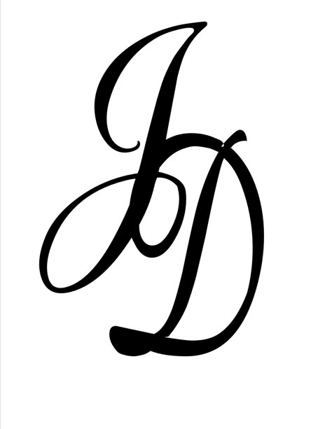 JD Monogram J Tattoo Initial, Jd Logo Design, Jd Monogram, J Letter Tattoo, Letter Tattoos On Hand, Jd Tattoo, Letter L Tattoo, Tattoo Logo Design, J Letter