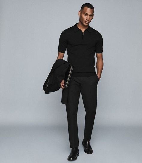 Men Dinner Outfit Night, All Black Casual Outfit, Casual Outfit For Men, Black Casual Outfit, Mens Business Casual, Black Outfit Men, Mens Business Casual Outfits, Trendy Boy Outfits, Outfit For Men