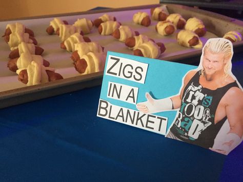 Zigs in a Blanket #wwe Wrestling Wedding, Wrestlemania Party, John Cena Birthday, Wrestling Birthday Parties, Wrestling Birthday, Wrestling Party, Wwe Birthday Party, Wwe Party, Wwe Birthday