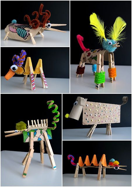 Made up animals | mamaisdreaming.blogspot.co.uk Made Up Animals, Kids Activity Ideas, Exterior Christmas, Kids Craft Supplies, Animal Art Projects, Recycled Art Projects, Classroom Art Projects, Sculpture Projects, Christmas Potpourri