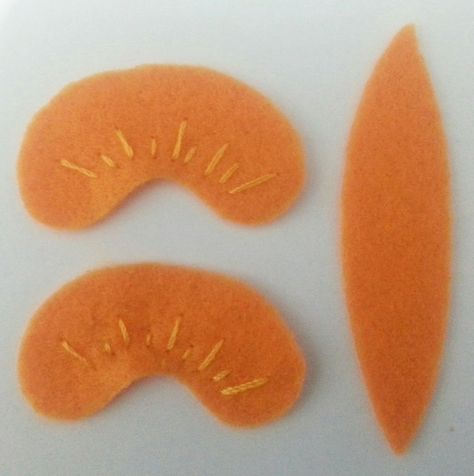 Orange Felt Crafts, Felt Fruit Pattern, Felt Lemon Pattern, Felt Orange Pattern, Felt Tomato Slice, Orange Plushie, Felt Orange, Felt Food Patterns, Felt Cake