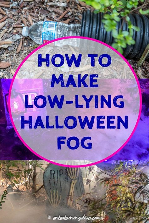 Using a fog machine with this DIY fog chiller is one of the easiest Halloween fog machine ideas I've seen for creating low lying fog.  It works perfectly for a Halloween graveyard or party. #entertainingdiva #fog #fogmachine #halloweenfog #halloweenparty   #diyhalloween Halloween Yard Haunt, Fog Chiller, Low Lying Fog, Haunted Hayride, Yard Haunt, Halloween Graveyard, Fog Machine, Diy Halloween Decor, Halloween Yard Decorations