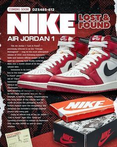 Jordan 1 High Lost And Found, Air Jordan 1 Lost And Found, Lost And Found Jordan 1, Sick Posters, Jordan 1 Lost And Found, Sneakers Photography, Nike Poster, Shoe Poster, Sneaker Posters