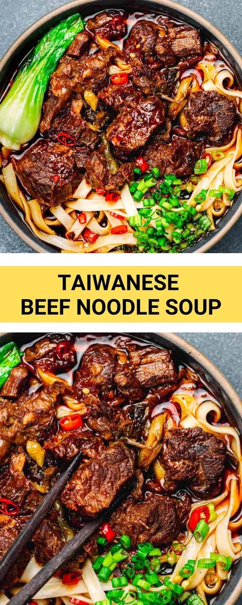 Meaty Soups, Beef Stew Noodle Soup, Beef Noodle Stew, Beef Noodle Bowl, Chinese Beef Noodle Soup, Taiwanese Beef Noodle Soup, Asian Soup Noodle, Stock Recipes, Dinners Recipes