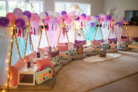 Fun Pillow Cases, Sleepover Tents, Party Stations, Indoor Tents, Teepee Party, Sleepover Birthday Parties, Small Balloons, Pamper Party, Small Lanterns