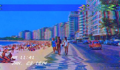 Beach vaporwave Beach Vaporwave, Vaporwave Beach, 90s Eurodance, Art Festival Poster, Mixtape Art, 80's Aesthetic, Night Gallery, Vaporwave Wallpaper, City Pop