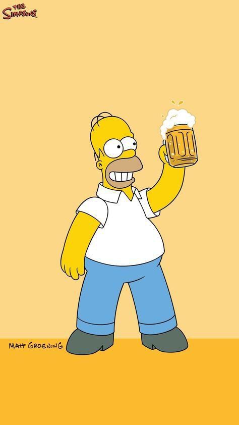 Simsoms Wallpapers, Homer Wallpapers, Simpsons Lockscreen, Homer Simpson Aesthetic, Homer Simpson Drawing, Homer Simpson Beer, Simpsons Wallpaper, Simpsons Party, Beer Wallpaper