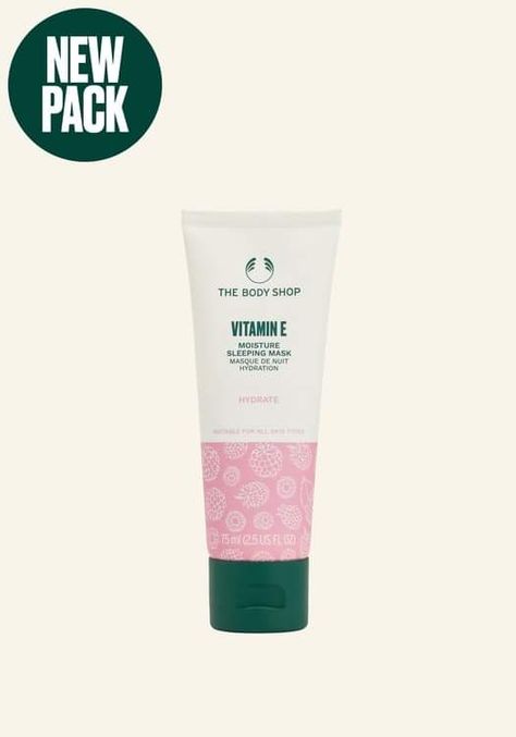 Sometimes The Only Way To Get Moisturised Skin Is To Have A Good Night's Sleep | The Body Shop Vitamin E Moisture Sleeping Mask - Luke Sam Sowden Body Shop Store, Moisturised Skin, Body Shop Vitamin E, Japanese Matcha Tea, Overnight Face Mask, Night Mask, Glow Mask, Raspberry Seeds, Raspberry Seed Oil