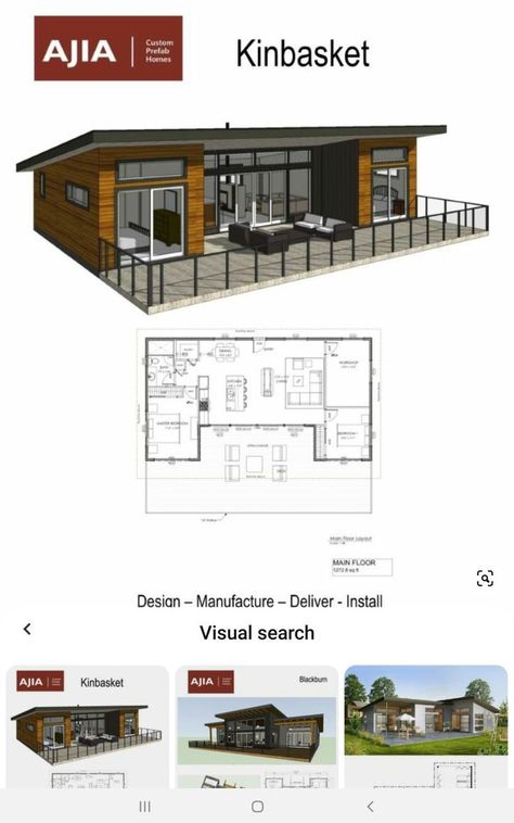 Pin by Pablo on Tiny house in 2022 | Small house design plans, House construction plan, Small house design Modern Costal House, House Design Plans, Plan Small House, Flat Roof House, Small House Floor Plans, Plans House, Modern Style House Plans, Tiny House Floor Plans, House Construction Plan