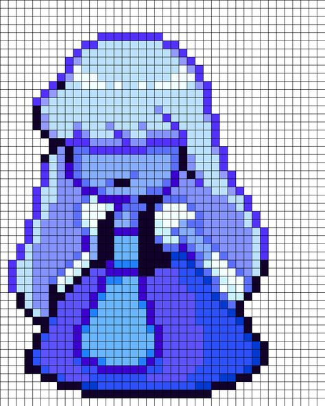 Safiro Modele Pixel Art, Piskel Art, Easy Pixel Art, Pixel Art Templates, Perler Art, Art Templates, 8bit Art, Pixel Drawing, Pixel Crochet