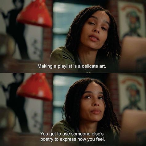 High Fidelity Quotes, Fidelity Quotes, Cinema Quotes, Movie Lines, Zoe Kravitz, Film Quotes, Tv Show Quotes, Tv Quotes, High Fidelity