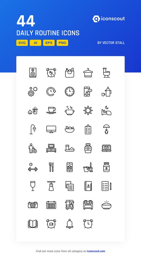 Daily Routine Icons, Routine Board, Diary Icon, Bullet Journal Icons, Notion Icons, Icon Inspiration, Daily Routine Schedule, Vertical Jump, Daily Schedule Template