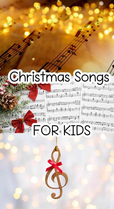 Best Christmas Songs for Kids  - In The Playroom Church Christmas Songs, Christmas Music For Kids, Childrens Christmas Songs, Christmas Songs List, Kids Church Christmas, Piano Music For Kids, Christmas Music Songs, Christian Christmas Songs, Christmas Songs For Kids