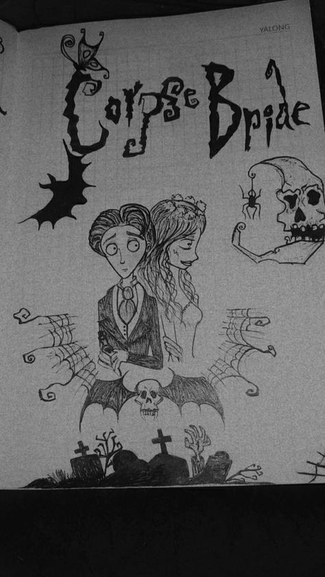 Happy Birthday Sketch Drawing, Corpse Bride Drawing Easy, Corpse Bride Sketch, Corpse Bride Drawing, Tim Burton Drawings Style, Bride Drawing, Tim Burton Drawings, Bride Cartoon, Tim Burton Corpse Bride