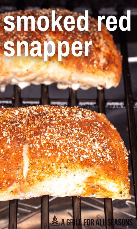 This easy smoked red snapper recipe is the perfect way to make a delicious dinner in no time. Try it today and let your taste buds savor the savory flavors! Smoked Red Snapper Recipes, Smoked Redfish, Smoked Red Snapper, Snapper Filet Recipes, Traeger Ideas, Redfish Recipes, Red Snapper Recipe, Red Snapper Fillet, Filet Recipes