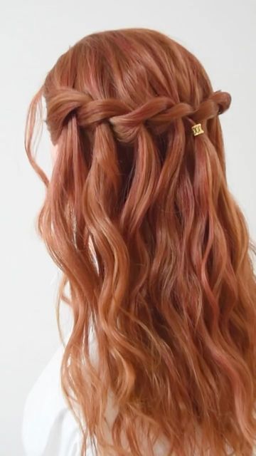 Easy Braids Tutorial, Easy And Quick Hairstyles, Ladder Braids, Hairstyles For Party, Braids Tutorial Easy, Braids Tutorial, Braided Hair Tutorial, Waterfall Braid, Diy Hair Care