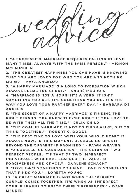 Wedding Advice Template Wedding Advice For The Couple, Funny Wedding Advice, Wedding Vows Quotes, Vows Quotes, Wedding Mc, Married Advice, Wedding Speeches, Advice For Newlyweds, Wedding Poems