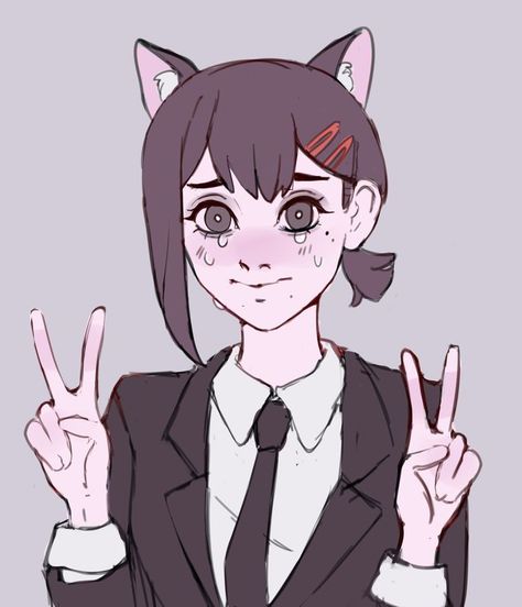 kobeni double peace Kitty, Anime, Art